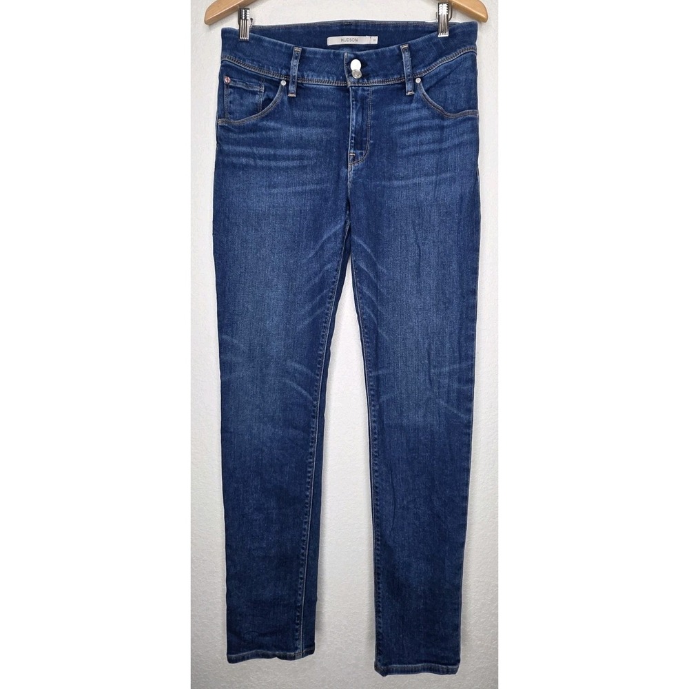 Hudson Jeans Collin Women 30x32 Mid Rise Skinny Flap Button Pocket Stretch